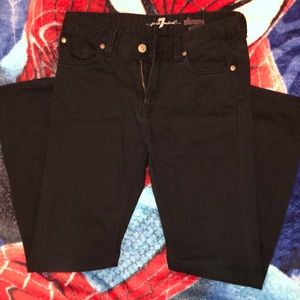 7 For All Mankind Black Boys Skinny Jeans